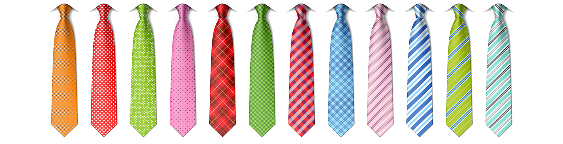 Colorful ties