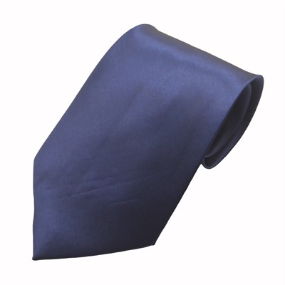 Mørkeblåt bredt slips