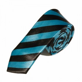 Stribet blåt slips