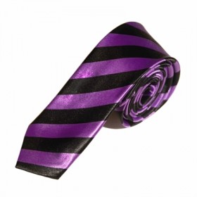 Stribet lilla slips