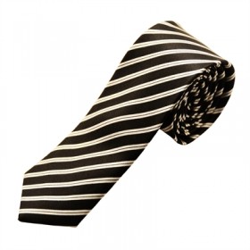 Smaltstribet sorthvidt slips